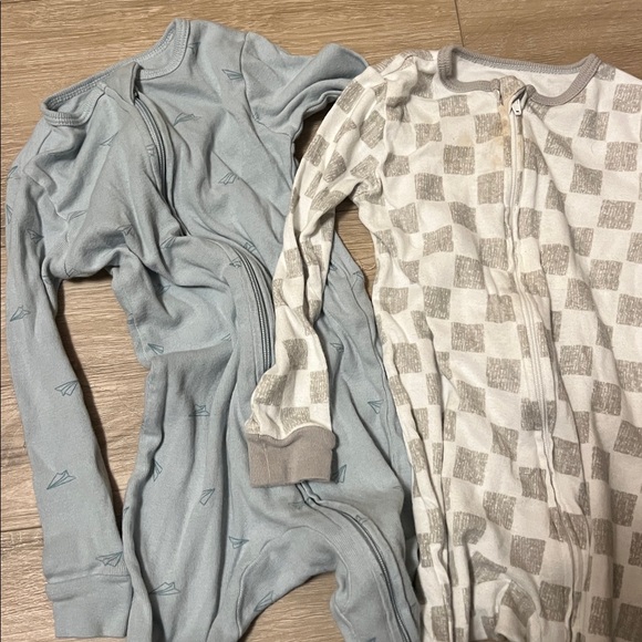 Cloud Island Kids One Piece Footies - Blue and White - Picture 5 of 5